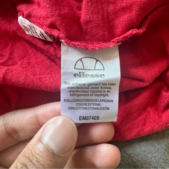 RED ELLESSE T-SHIRT - LARGE - Picture 5 of 7